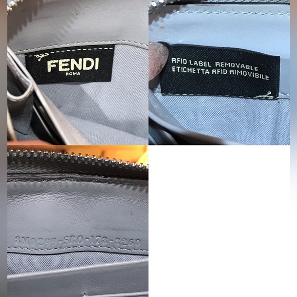 FENDI Vitello Liberty Multicolor Studded Leather Zip Around Wallet ππβ€οΈ - Picture 6 of 17